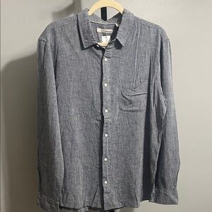MEN’S HAWKER RYE STITCH FIX LINEN SHIRT MEDIUM NWT LONG SLEEVE #182
